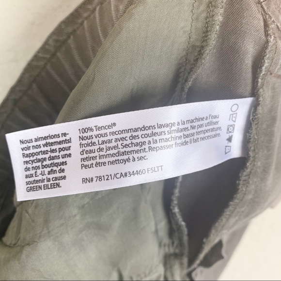 Eileen Fisher Crop Tapered Pants Tencel Twill, Size Small - Picture 11 of 13